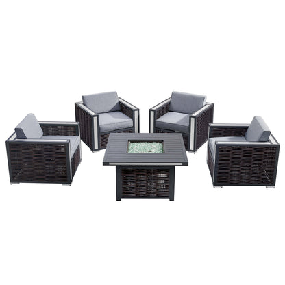 Deko Living Avola Outdoor Patio Set & Firepit  - COP30902