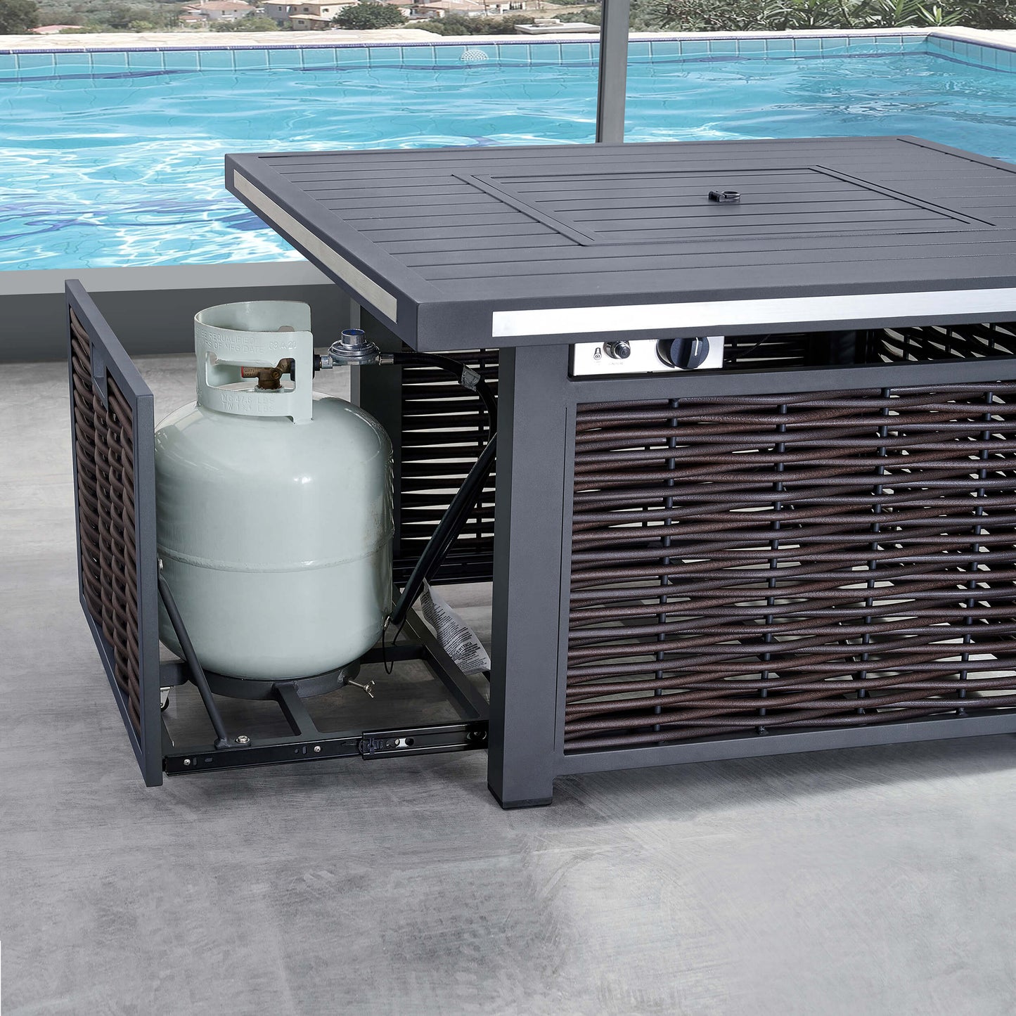 Deko Living Avola Outdoor Patio Set & Firepit  - COP30902