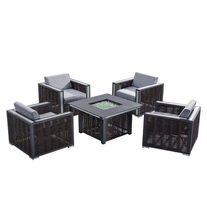Deko Living Avola Outdoor Patio Set & Firepit  - COP30902