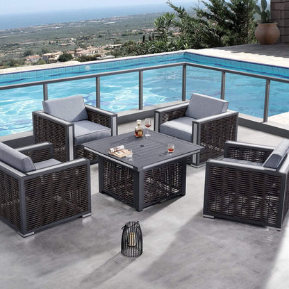 Deko Living Avola Outdoor Patio Set & Firepit  - COP30902