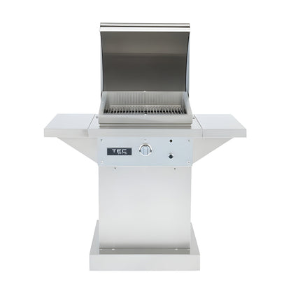 TEC Grills 26" Sterling Patio On Stainless Pedestal With Side Shelves (46") - STPFR1LPPED