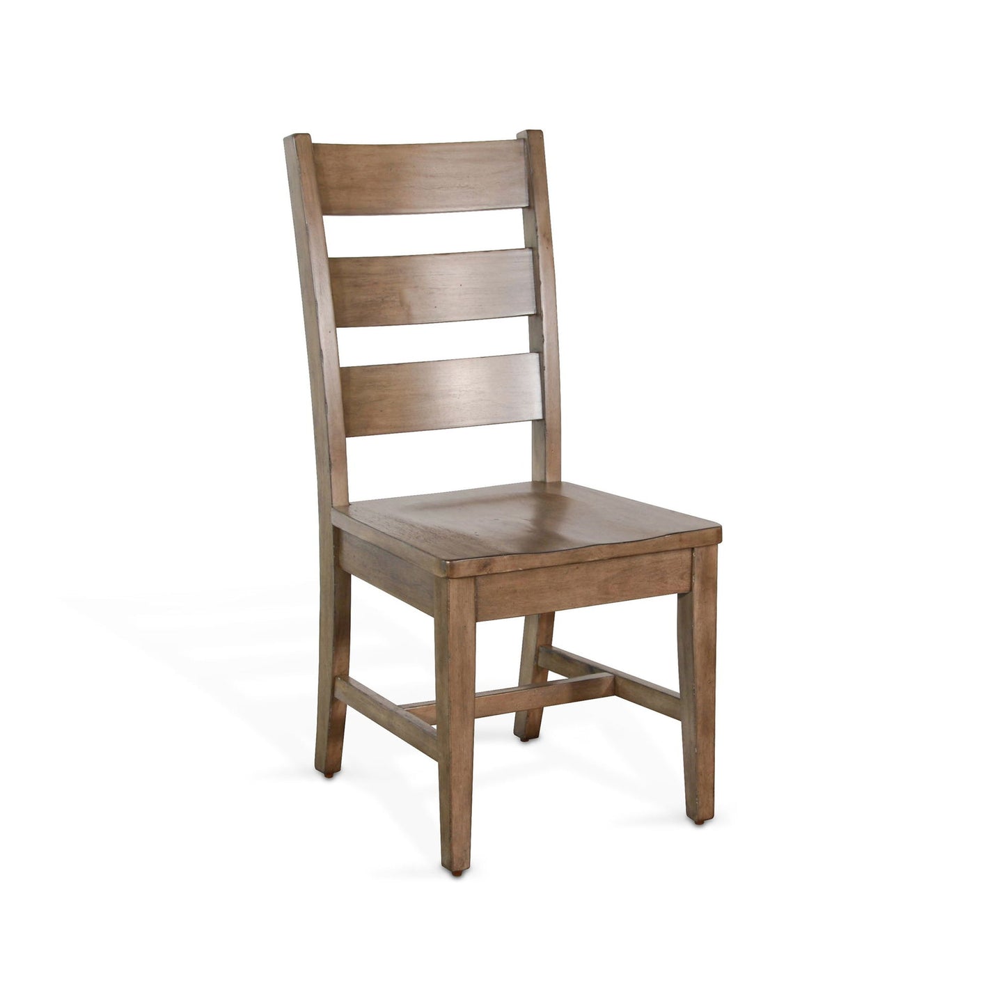 Sunny Designs Doe Valley - Ladderback Chair With Stretchers, Wood Seat (Set of 2) - Buckskin - 1508BU-S
