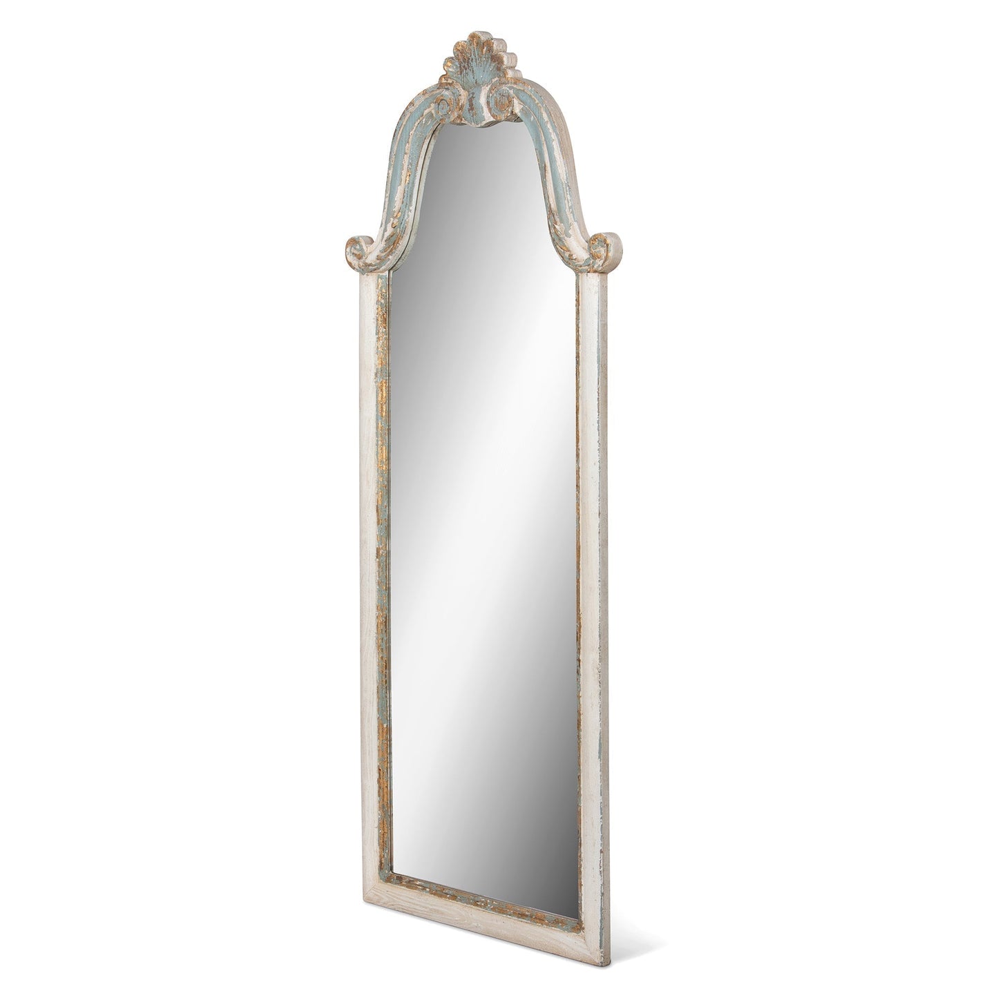 Park Hill Collection Vestibule Full-Length Carved Wood Mirror - Elegant Rustic Design for Glamorous Home Décor -  EWI26161