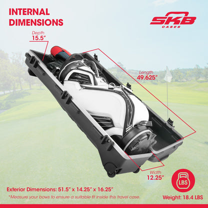 SKB  ATA Staff Pro XL Hard Plastic Storage Cart Golf Travel Case  - 306798