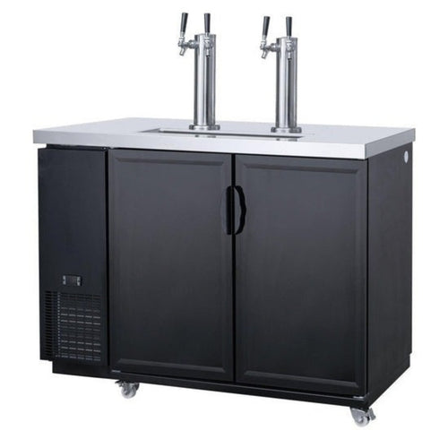 Chef AAA  48" Commercial Dual Tower 4 Tap Kegerator Beer Dispenser - TKB48-M2
