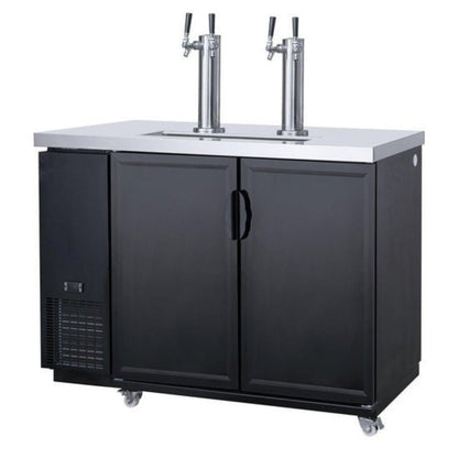 Chef AAA  48" Commercial Dual Tower 4 Tap Kegerator Beer Dispenser - TKB48-M2