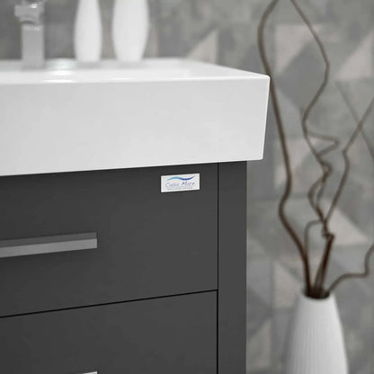 Casa Mare Domenico 32" Bathroom Vanity and Ceramic Sink Combo with LED Mirror - Domenico80GG-32