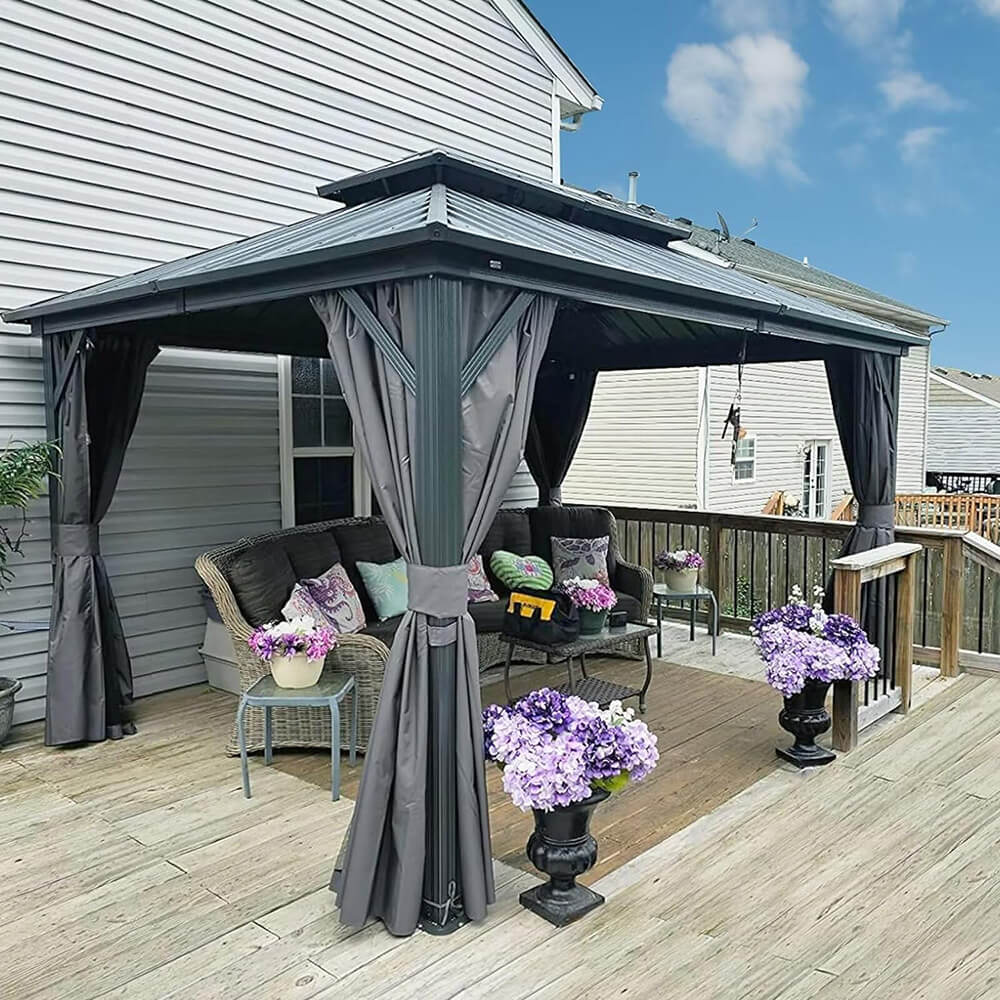 Hardtop Gazebo Classic W/ Netting & Curtain