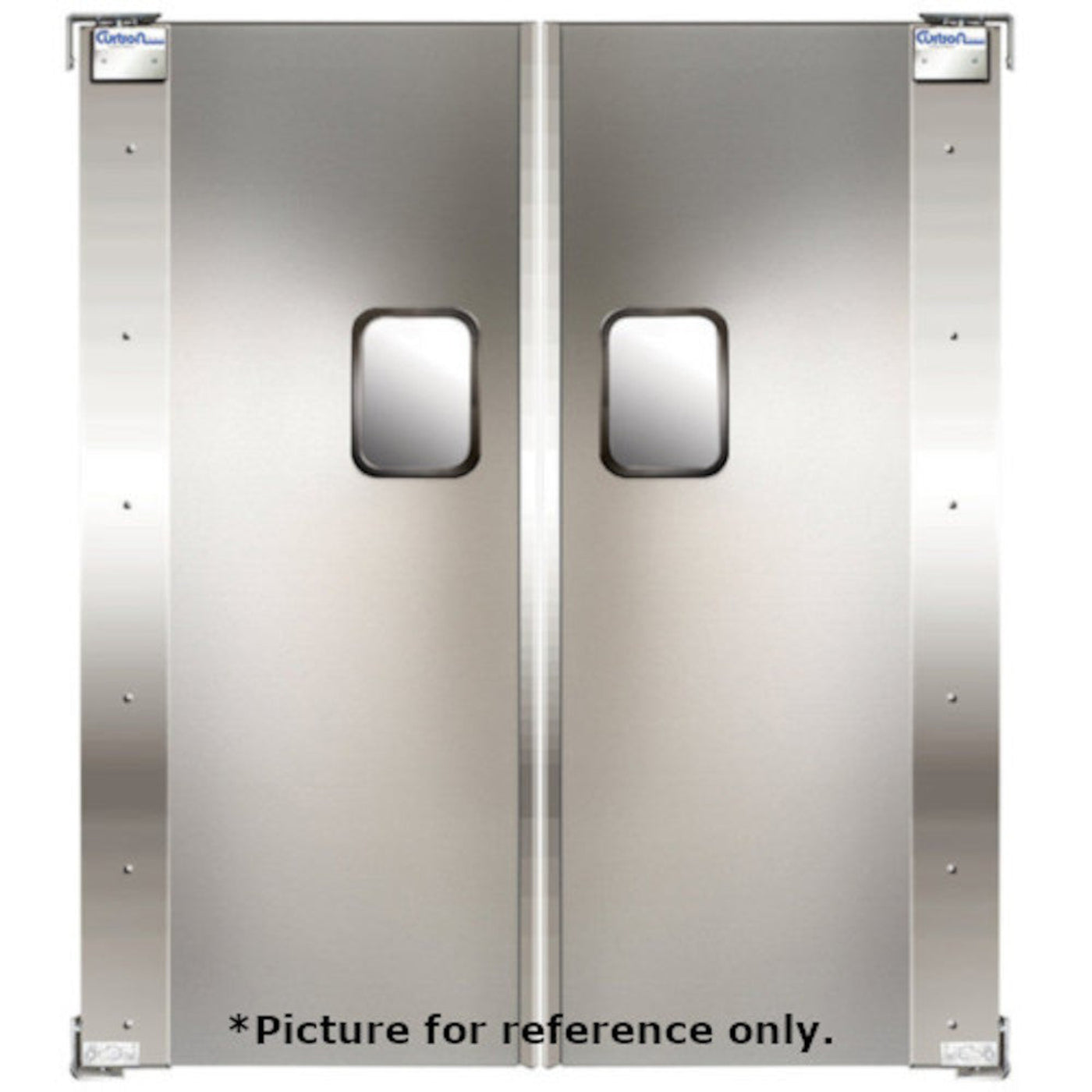 Curtron SPCD-20-AL-DBL-4248 42" x 47" Service-Pro Cafe Series 20 Swinging Door - CUSPCD20ALDBL4248