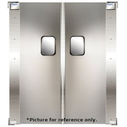 Curtron SPCD-20-AL-DBL-6048 60" x 47" Service-Pro Cafe Series 20 Swinging Door - CUSPCD20ALDBL6048