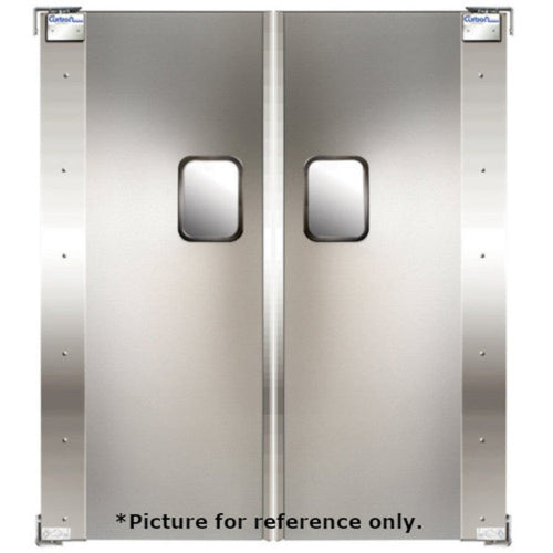 Curtron SPCD-20-AL-DBL-6048 60" x 47" Service-Pro Cafe Series 20 Swinging Door - CUSPCD20ALDBL6048