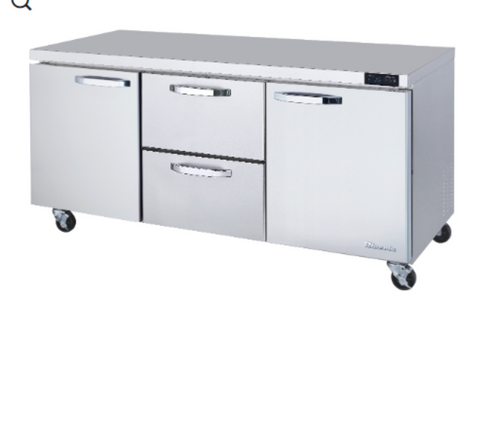 Blue Air | 72" Wide 4 Drawer Undercounter Refrigerator - BLUR72-D4RM-HC