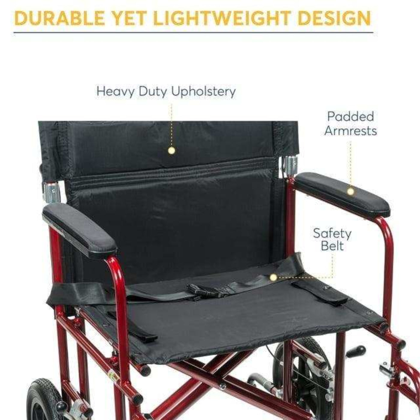 Drive Medical Bariatric Heavy Duty Transport Chair - DM-ATC22R