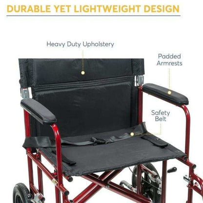 Drive Medical Bariatric Heavy Duty Transport Chair - DM-ATC22R