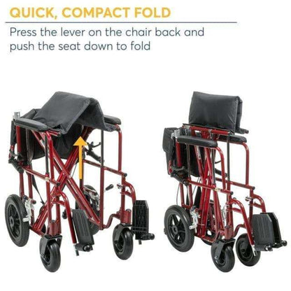 Drive Medical Bariatric Heavy Duty Transport Chair - DM-ATC22R