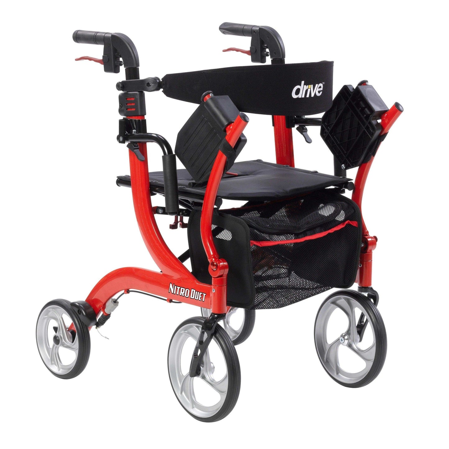 Drive Medical Nitro Duet Transport Chair and Rollator Walker - DM-RTL10266DT
