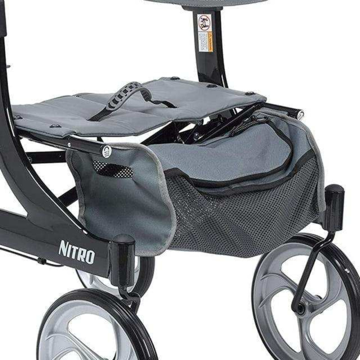 Drive Medical Nitro Euro Style Rollator Walker Hemi Height 10" Casters - DM-RTL10266BKH