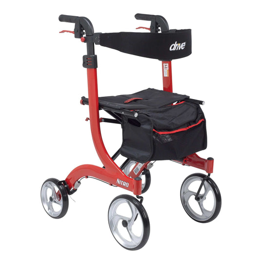 Drive Medical Nitro Euro Style Rollator Rolling Walker - Tall - DM-RTL10266T