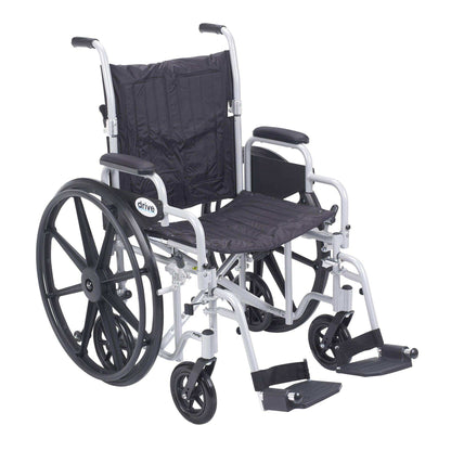 Drive Medical Poly Fly Lightweight Transport Chair Wheelchair - DM-TR18