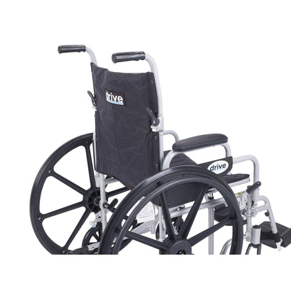 Drive Medical Poly Fly Lightweight Transport Chair Wheelchair - DM-TR18