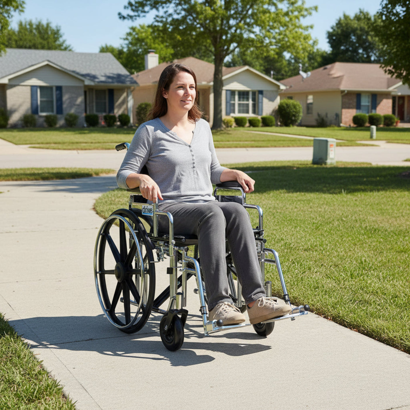 Drive Medical Sentra Extra Heavy Duty Wheelchair - Wheelchair
