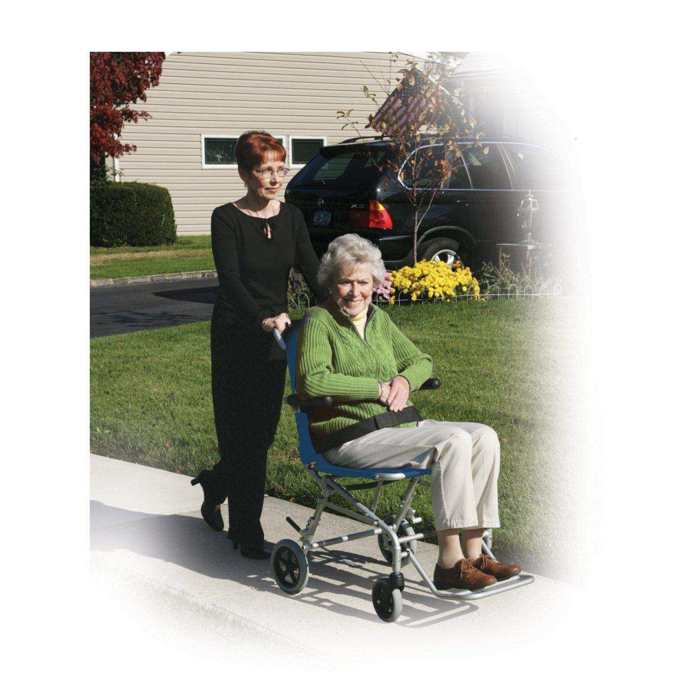 Drive Medical Super Light Folding Transport Wheelchair with Carry Bag - DM-SL18