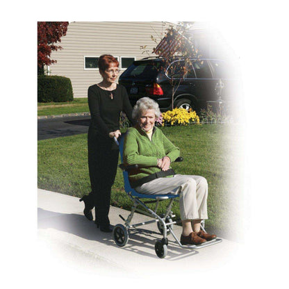 Drive Medical Super Light Folding Transport Wheelchair with Carry Bag - DM-SL18