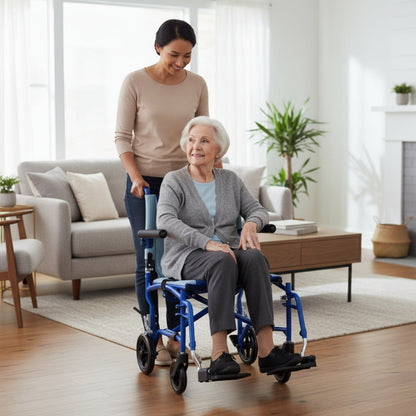 Drive Medical TranSport Aluminum Transport Wheelchair - DM-TS19