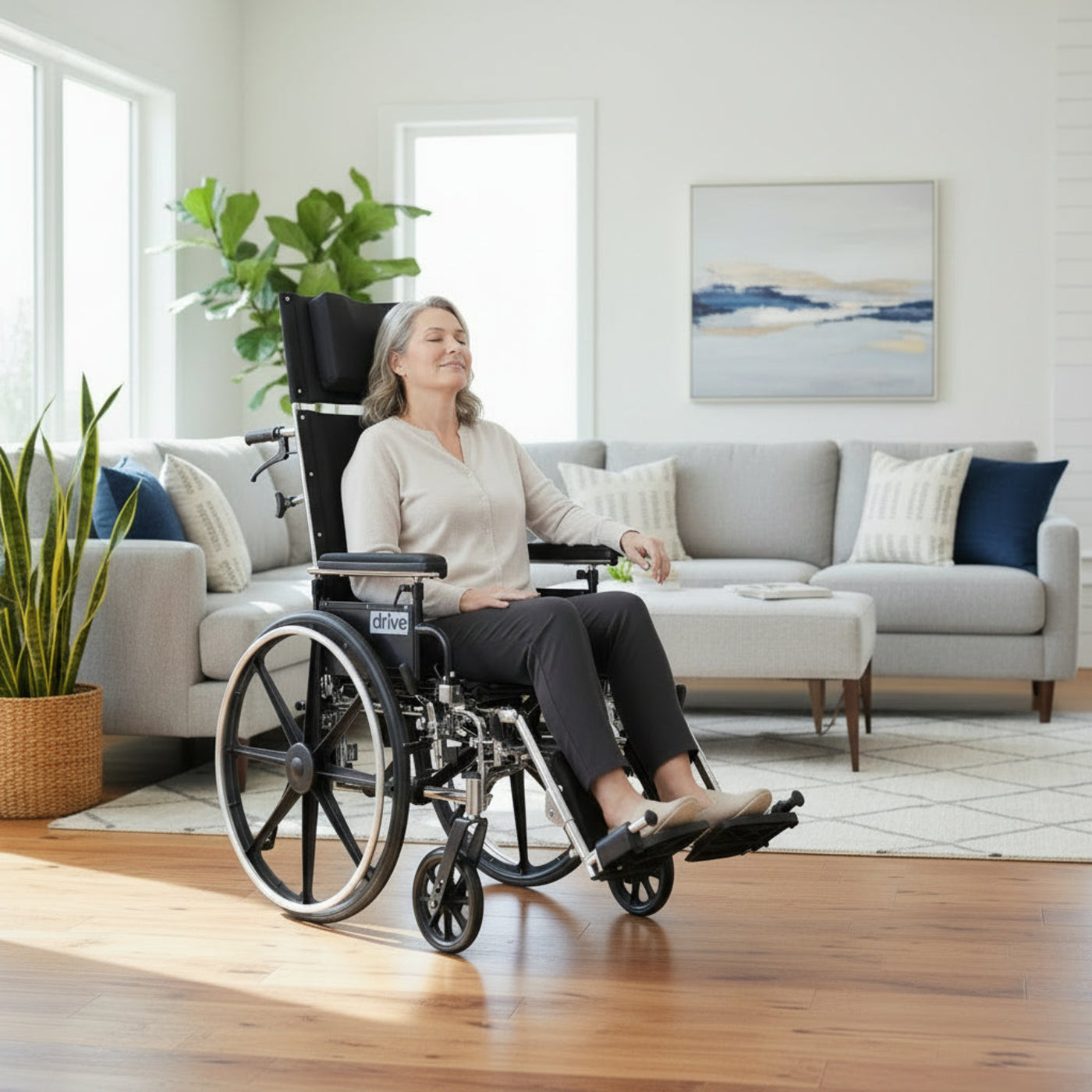 Drive Medical Viper Plus GT Full Reclining Wheelchair - DM-PLA416RBDFA