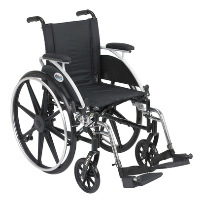 Drive Medical Viper Wheelchair with Flip Back Removable Arms - DM-L412DDASF