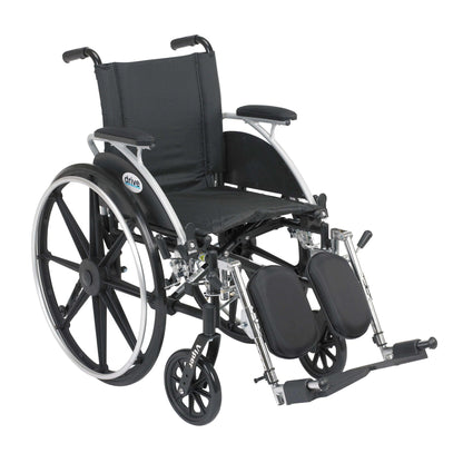 Drive Medical Viper Wheelchair with Flip Back Removable Arms - DM-L412DDASF