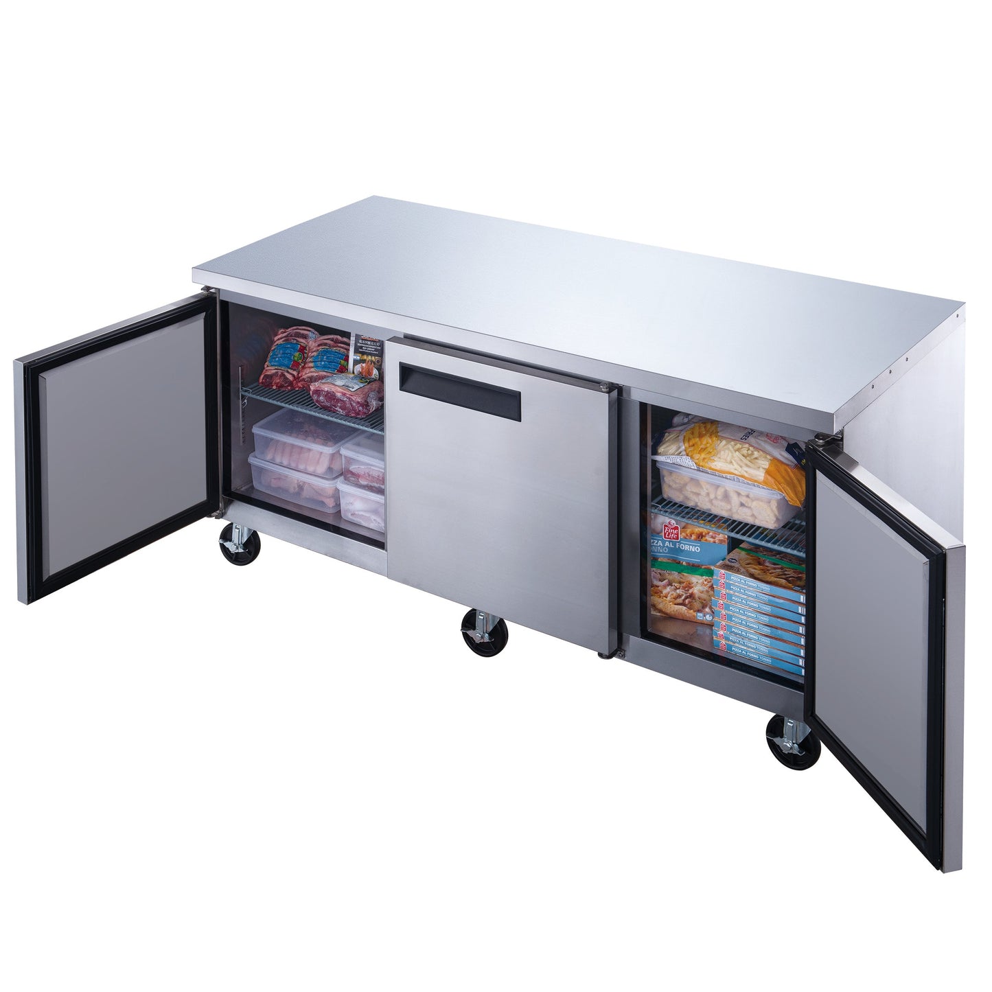 Chef AAA - Commercial 72" Undercounter Worktop Freezer 18.9cu.ft. NSF - TUC72F