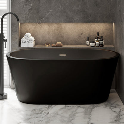 Swiss Madison Claire 60" Freestanding Bathtub in Matte Black - SM-FB590MB