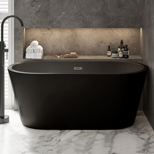Swiss Madison Claire 60" Freestanding Bathtub in Matte Black - SM-FB590MB
