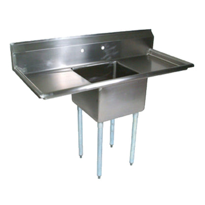 John Boos E1S8-15-14T15 E-Series 1-Compartment Sink with Drainboards - JBE1S81514T15
