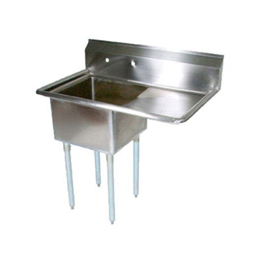 John Boos E1S8-18-12R18 One-Compartment E-Series Sink with 18" Right Drainboard - JBE1S81812R18