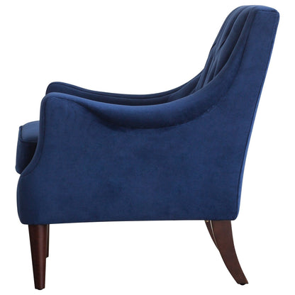 New Pacific Direct Marlene Velvet Fabric Tufted Accent Chair 1900121-347