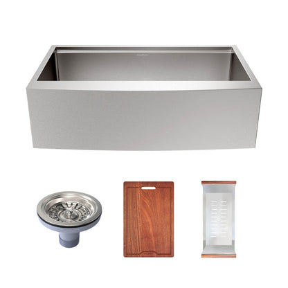 Swiss Madison Rivage 36 x 22 Single Basin Apron Kitchen Workstation Sink - SM-KS786