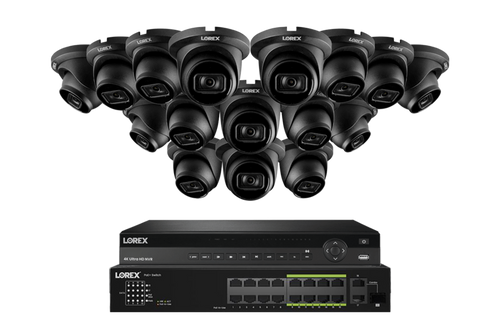 Lorex Elite Series 4K 32 Camera Capable 6TB Wired NVR System with A14 IP Turret Cameras - NP4K6-3216BD