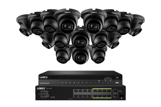 Lorex Elite Series 4K 32 Camera Capable 6TB Wired NVR System with A14 IP Turret Cameras - NP4K6-3216BD