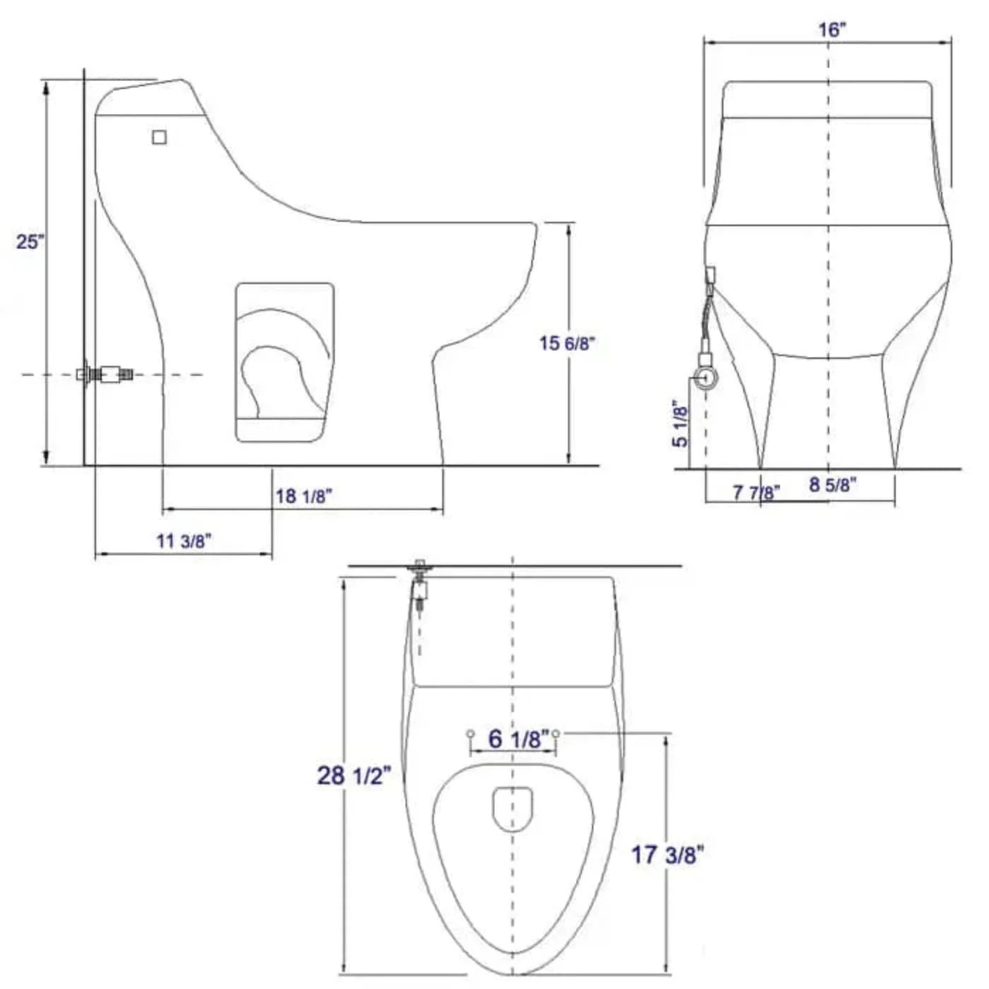GREE EAGO One Piece High Efficiency Low Flush Eco-Friendly Ceramic Toilet - TB108