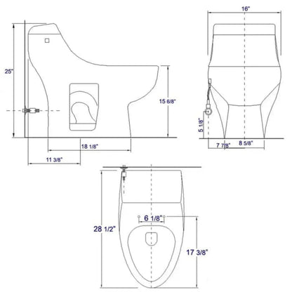 GREE EAGO One Piece High Efficiency Low Flush Eco-Friendly Ceramic Toilet - TB108