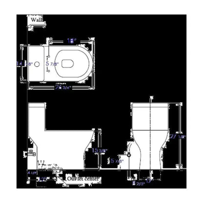 GREE EAGO Dual Flush One Piece Eco-Friendly High Efficiency Low Flush Ceramic Toilet - TB353