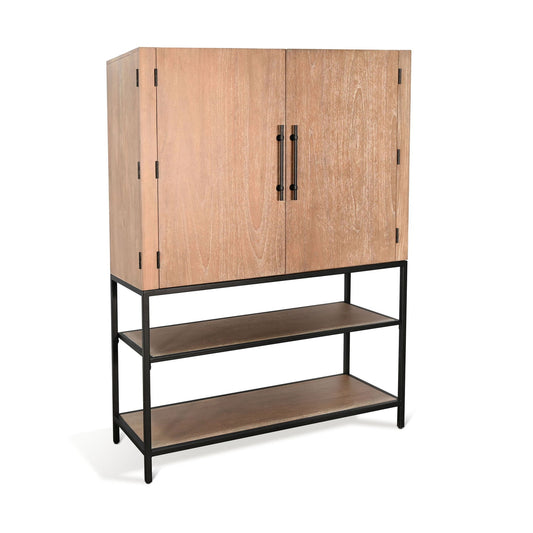 Sunny Designs Violet - Wine Bar Cabinet - Oak Grove - 2154OG