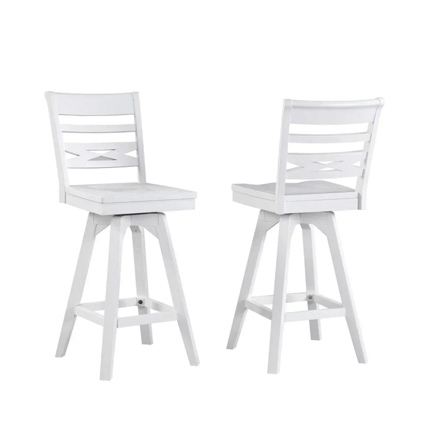 ECI Furniture Bianca Asbury Swivel 30 Bar Stool with Wood Seat Set of 2 - EC-1060-01-BS2
