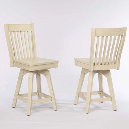 ECI Furniture Choices Slat Back Seat, Barstool Height Stool 2pcs - 0738-20-BS1
