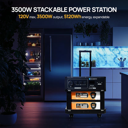 Eco Battery  SL3500 stackable power station - US-L02NK35KWUSL50DDCN-1