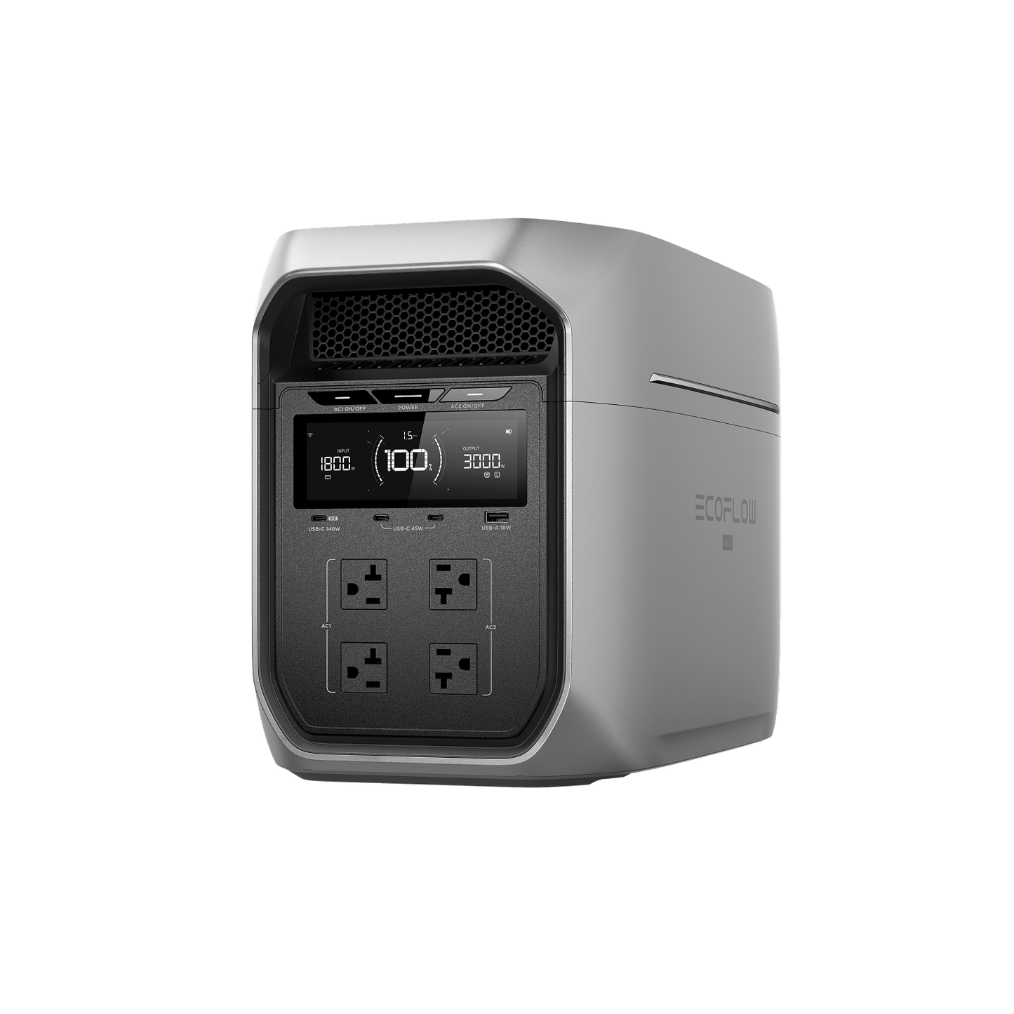 EcoFlow DELTA 3 Max Series Portable Power Station (2048Wh) - EFD3M-G-US