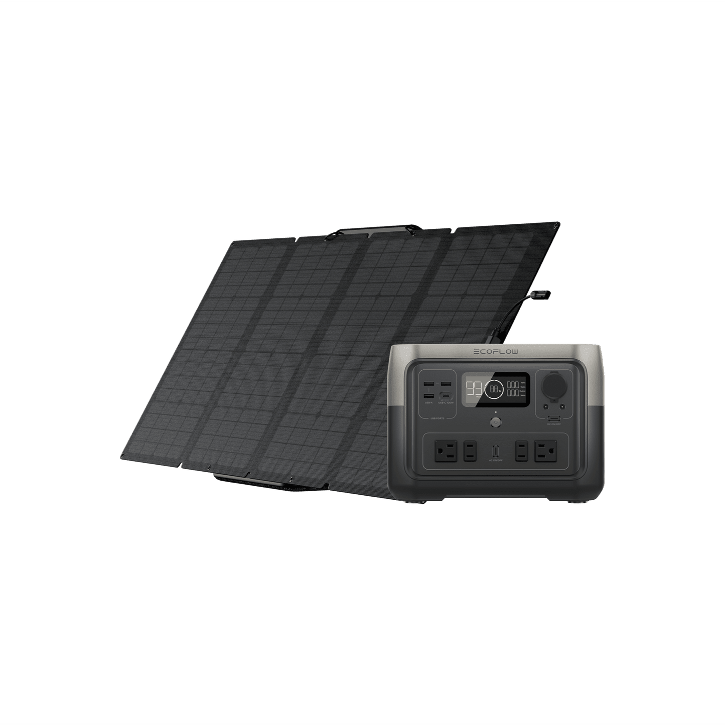 EcoFlow RIVER 2 Max +160W Portable Solar Panel - RIVER2MAX-160-1-US