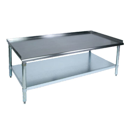 John Boos EES8-3072SSK 72"W x 30"D Equipment Stand, Stainless Steel Undershelf - JBEES83072SSK